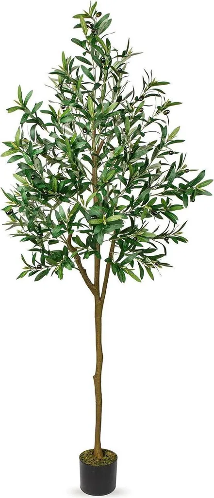 Oairse Olivier Artificiel 180cm Grand en Pot pour Déco Maison et Jardin