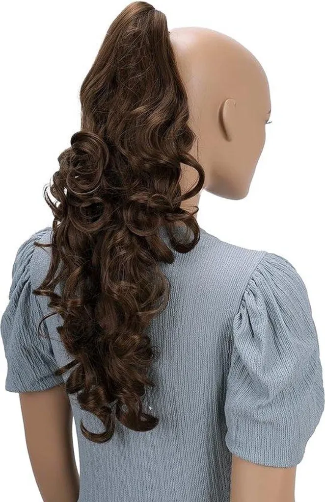 Queue de cheval tressée 50 cm H57 : volume contre cheveux fins bruns