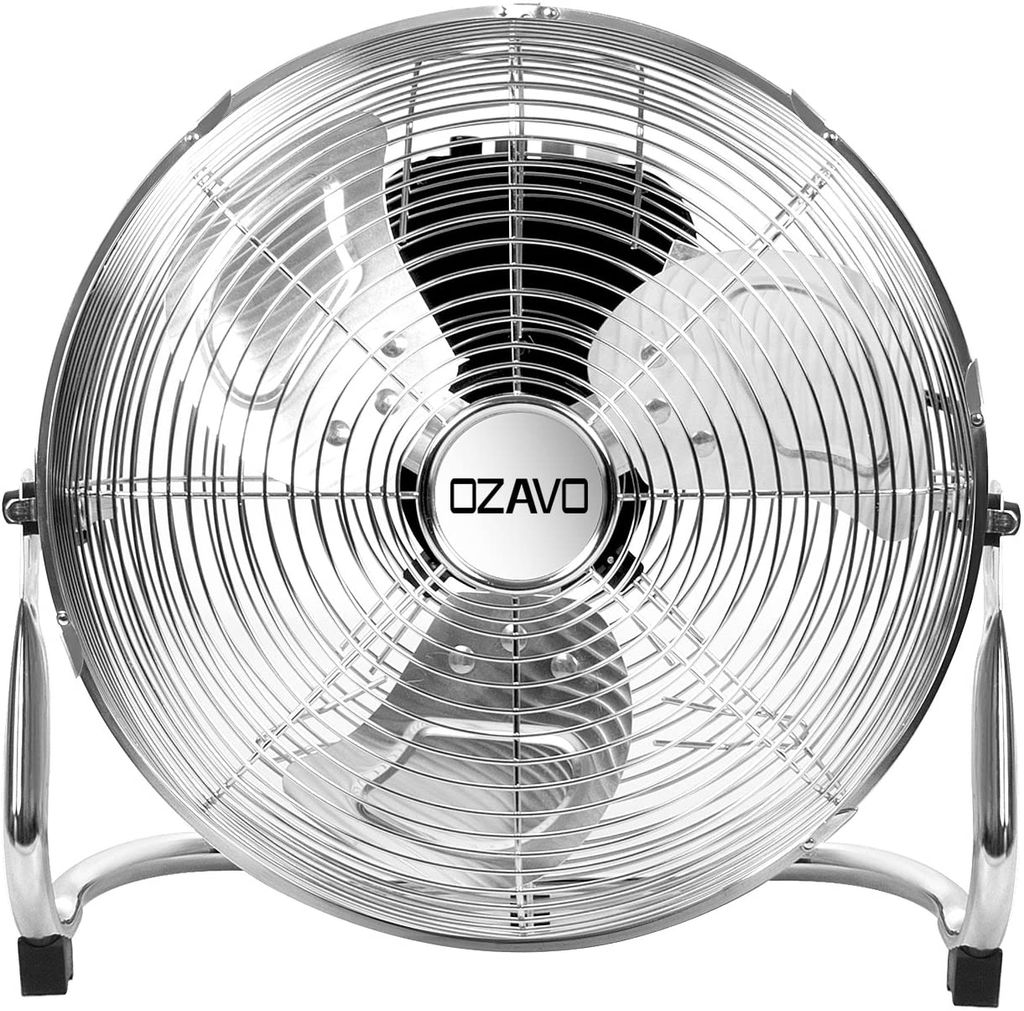 Bodenventilator,20 Zoll Bodenventilator mit 3 Geschwindigkeiten, Tastschalter & Kupfermotor, Hochleistungsventilator mit für Heim