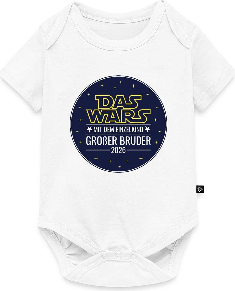 Spreadshirt Das wars mit dem Einzelkind Grosser Bruder 2026 Kurzarm Tages Baby Body, 62 (2-3 M.), Weiß