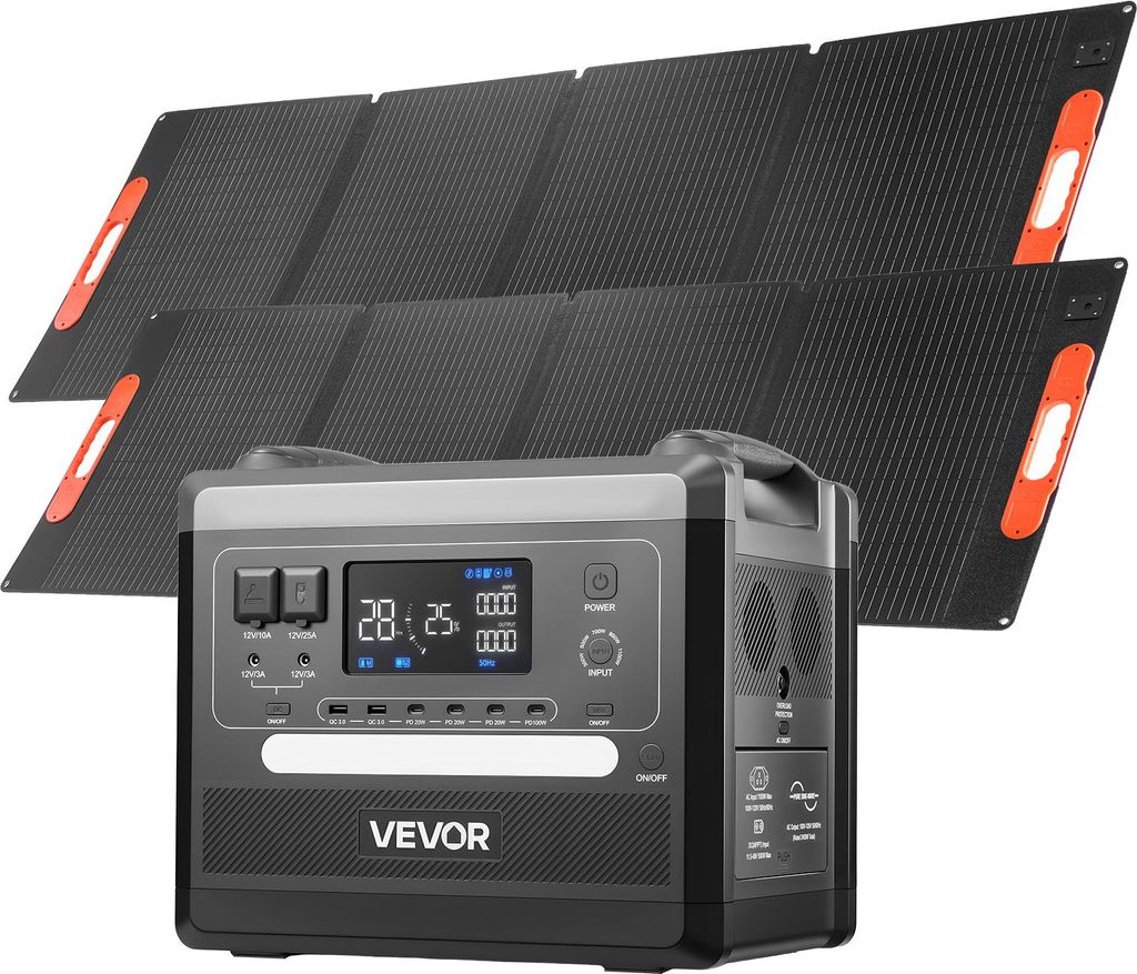 VEVOR Tragbare Powerstation, 2400-W-Solargenerator mit 2 Produktbild 