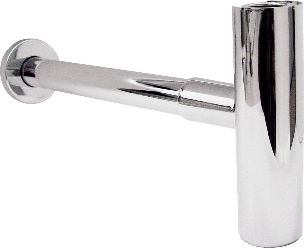 KWC AR Siphon, XINOX, für Waschtisch, verchromt, Abgang waagerecht