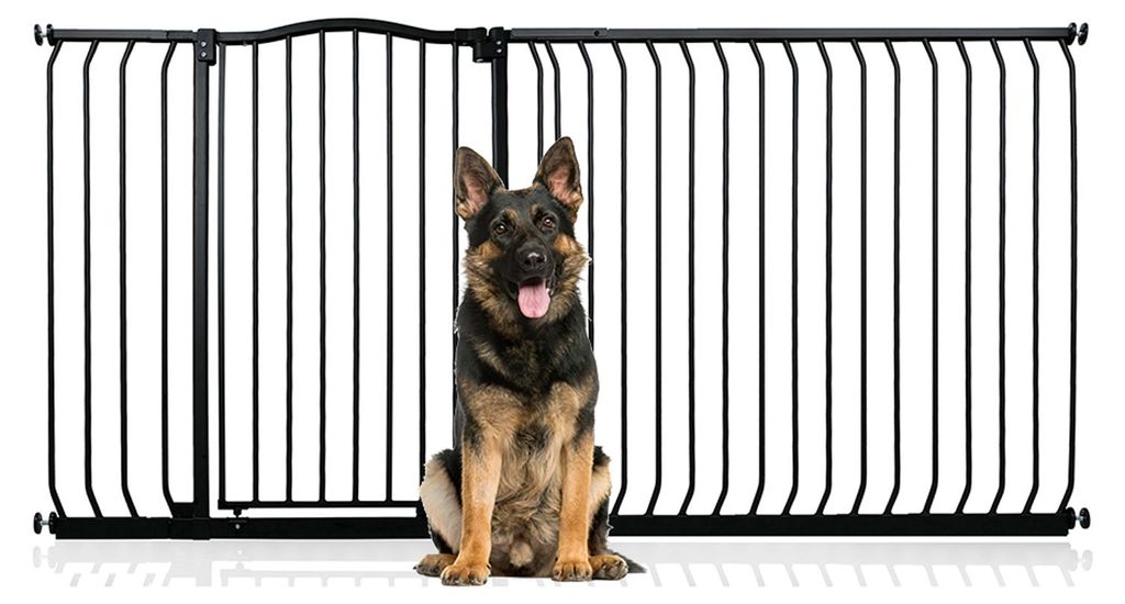 Bettacare Extra Hoch Gebogenes Haustiertor, 189cm - 198cm, Schwarz