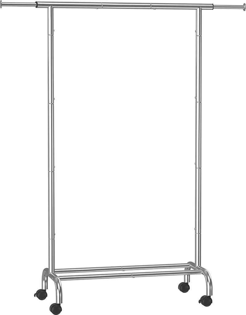 Organiseur de vêtements mobile pour entrée, portant solide gris chic