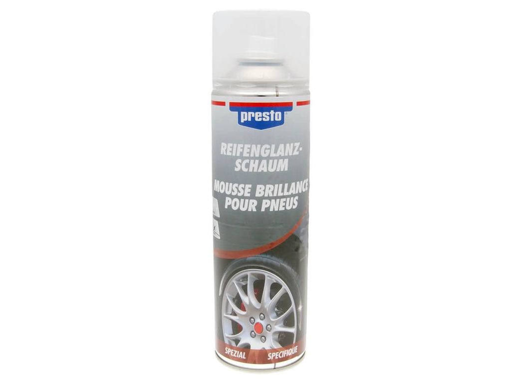 Presto Reifenglanz Schaum Reinigung und Pflege für Reifen 500ml