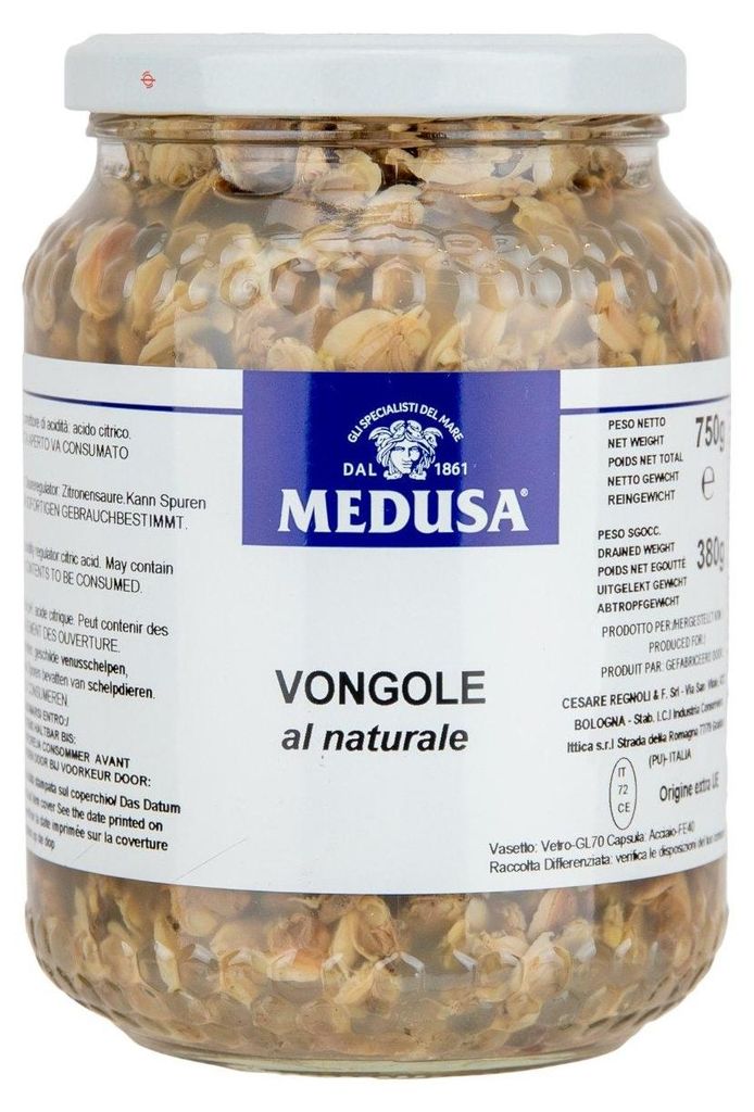 Medusa Vongole al Natural 750g – Frische Venusmuscheln in Produktbild 