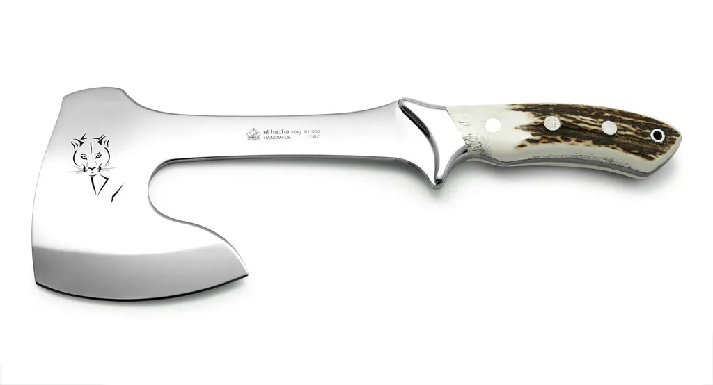 Hache de chasse Puma IP El Hacha Stag pour bivouac et dépeçage