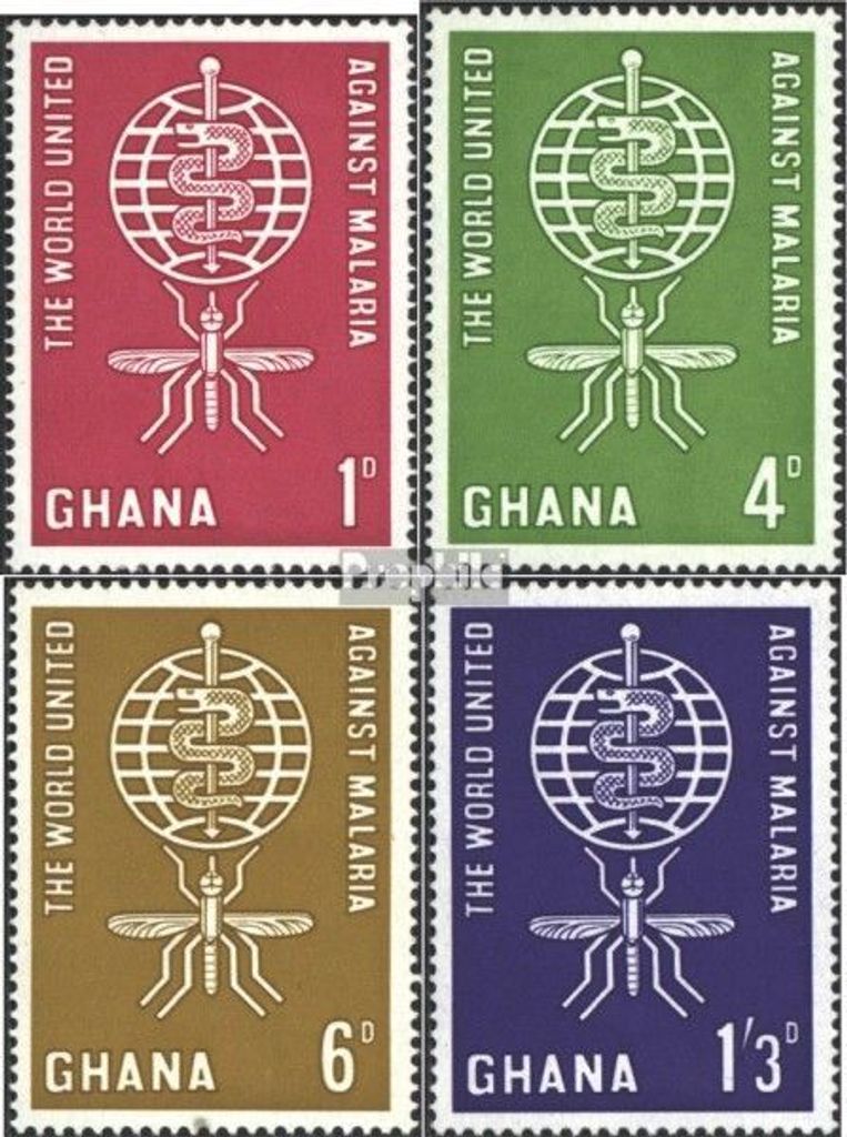 Briefmarken Ghana 1962 Mi 134A-137A(kompl.Ausg.) postfrisch Kampf gegen Malaria