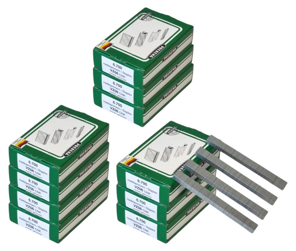 Prebena 10x VZ06CNK graffa 10,5 x 6 mm tipo VZ 67000 pezzi Immagine del prodotto 