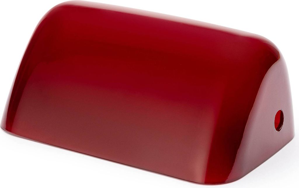 Ersatzabdeckung aus Glas für Bankerslampen rot 18x7x11cm Echter Glasschirm