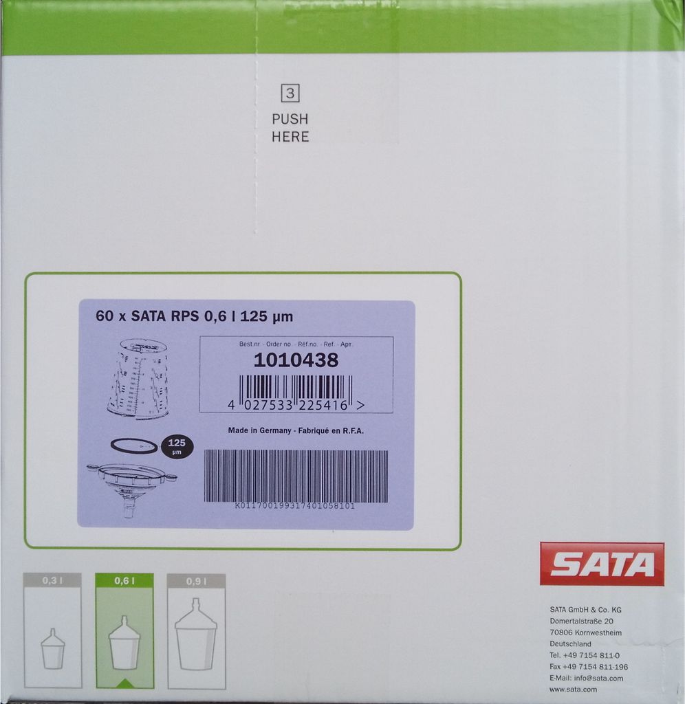 SATA Lackierbechersystem, Einwegbecher RPS, Karton, 4