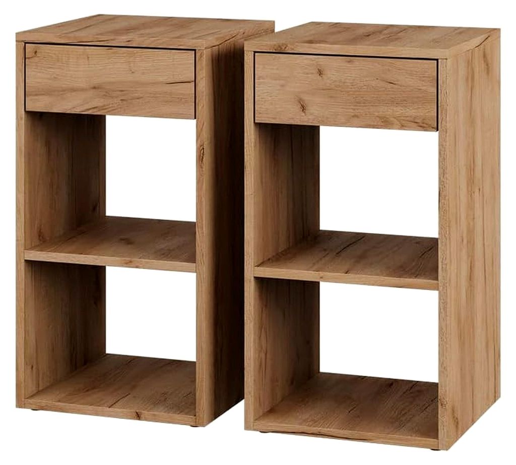 Nachttisch Dany, Eiche Goldkraft, 2er Set
