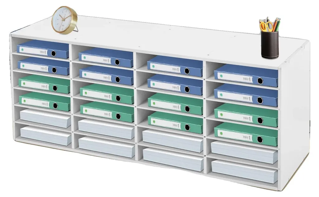 Rangement livres imperméable en PVC - 24 cases avec 5kg de capacité