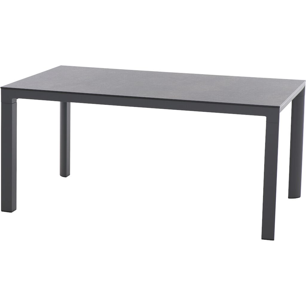 Siena Garden Silva Dining Tisch – 180 x 95 cm, Aluminium (matt anthrazit) & HPL Titan