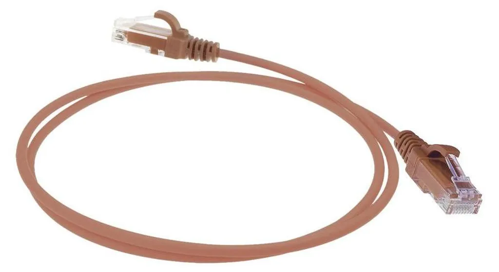 Cavo Patch ACT DC9207 Cat6 Slimline 7m Marrone LSZH U/UTP per Datacenter - 2