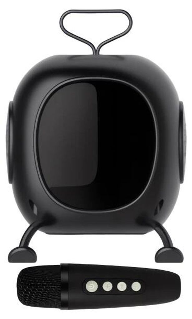 Verk 27500 Karaoke-Bluetooth-Lautsprecher mit RGB-Beleuchtung und drahtlosem Mikrofon, schwarz