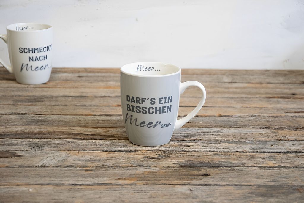 Kaffeetasse Teetasse Becher Tasse Keramik 350ml Darf`s ein Bisschen Meer sein? Maritim