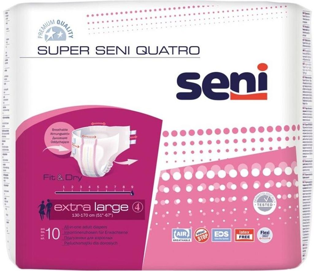 SENI Super Quatro Inkontinenzslip XL Produktbild 