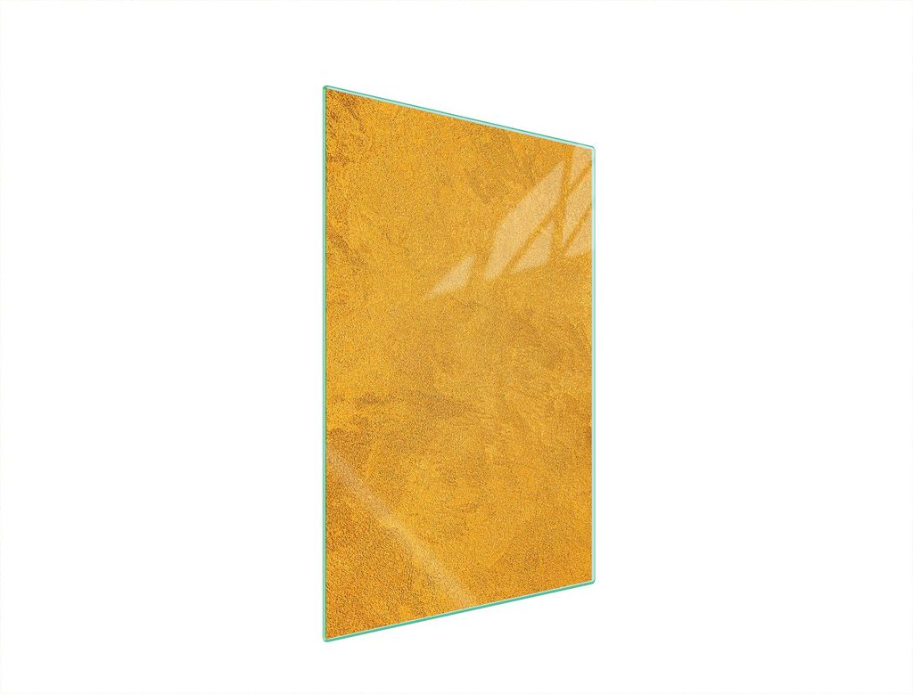 Schneidebrett und Servierplatte aus gehärtetem Glas, Gold, 35x52 cm