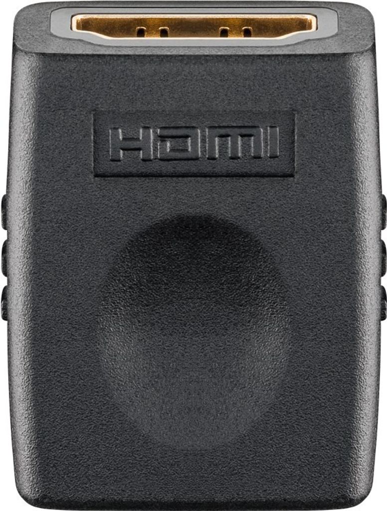 Goobay 60729 Adapter HDMI™, pozłacany, czarny - gniazdo Zdjęcie produktu 