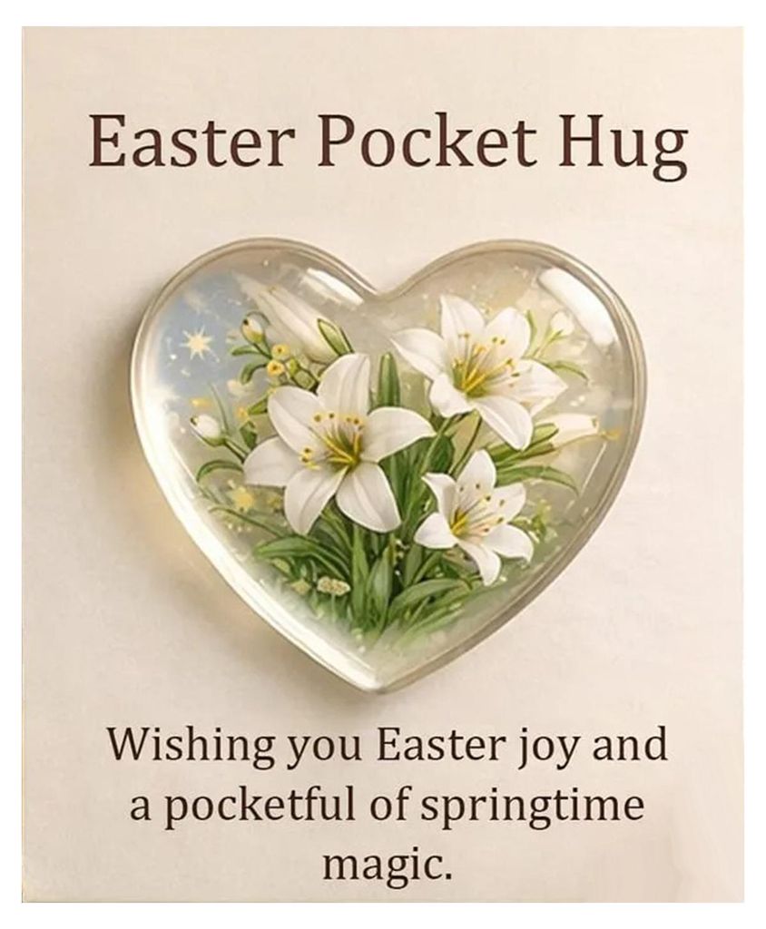 Oster-Taschenumarmung mit Grußkarte, Herzform, Hase, Ei, Schaf, Blume – ein tolles Geschenk für Ostern und andere Feiertage.