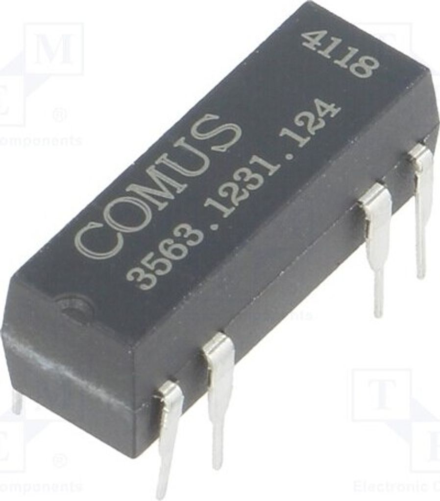 1x Relais: Reed THT max.100VDC 400mA 5W USpule : 12VDC DIP14 3563.1231.124 Elekt