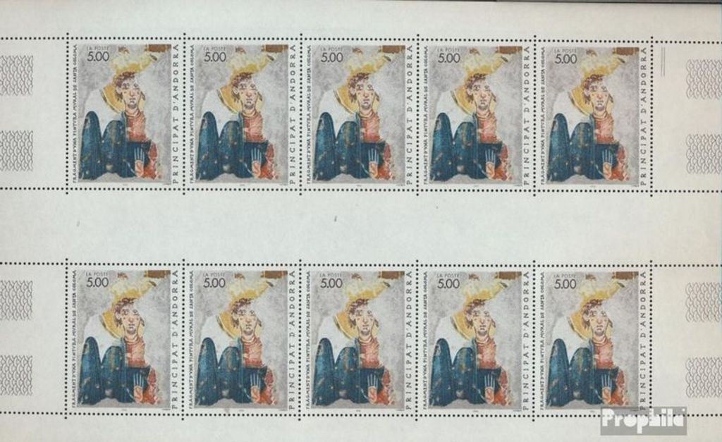 Briefmarken Andorra - Französische Post 1990 Mi 417Klb Kleinbogen (kompl.Ausg.) postfrisch Religiöse Kunst