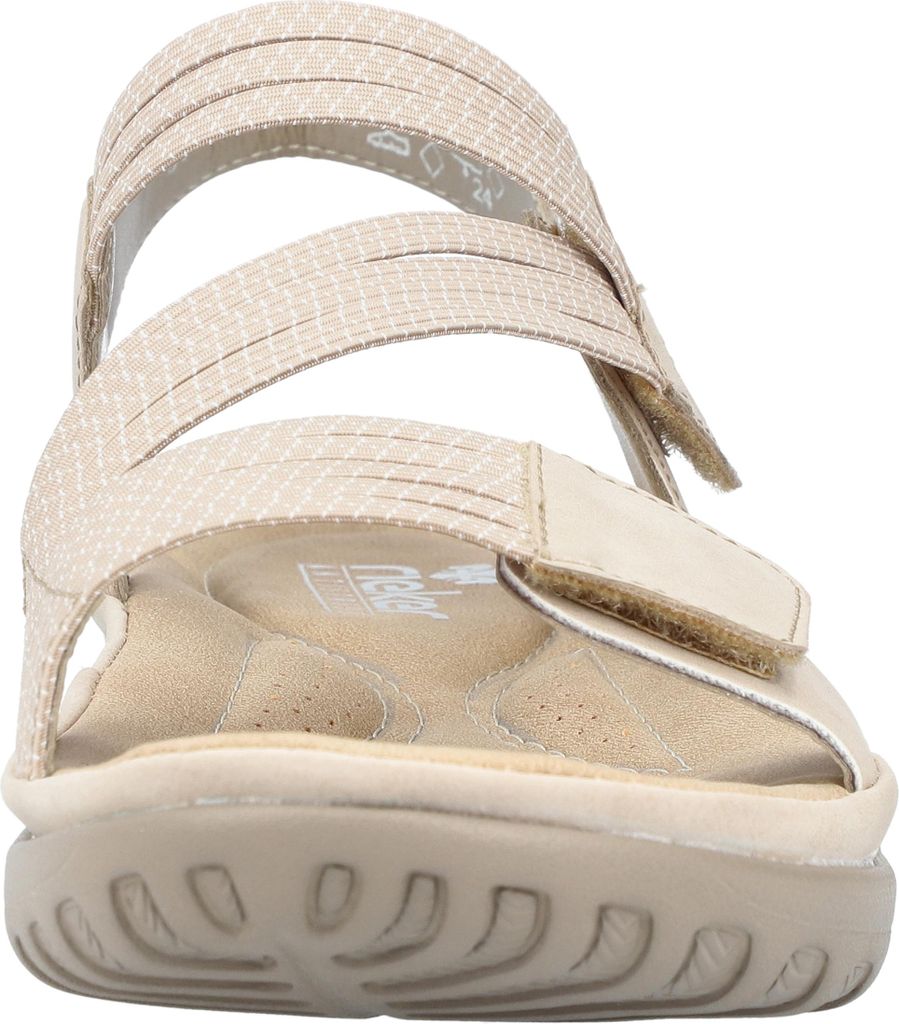 Rieker Damen Sandale Trekking Outdoor Stretch Klettverschluss 64870, Größe:41 EU, Farbe:Beige