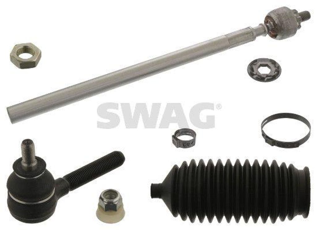 SWAG Spurstange mit Clips, Lenkmanschette, Vorderachse links