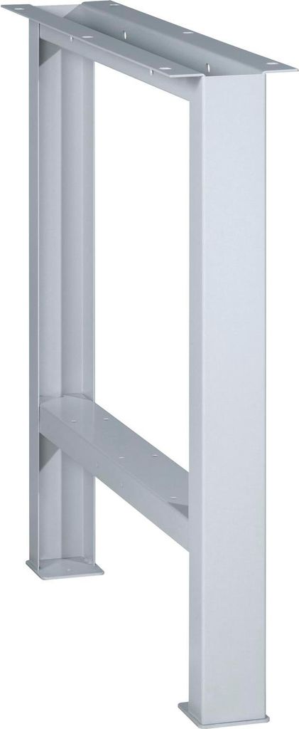 Lista Werkbank Tischgestell 80x725x800mm - Werkbank Werkstatt Gestell bis 400kg belastbar, Stahlblech in Lichtgrau