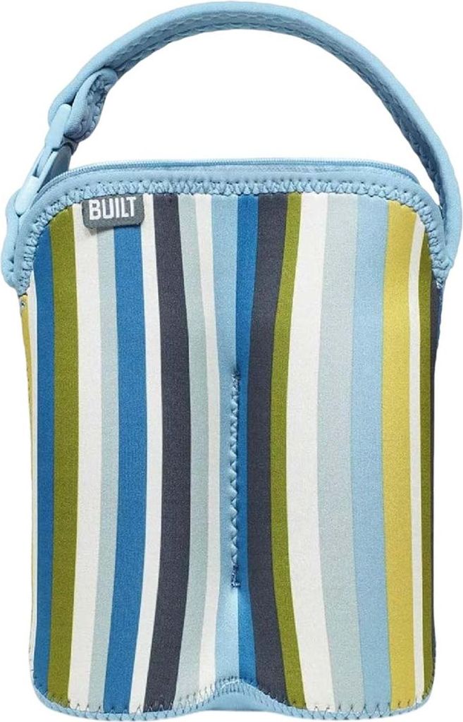 Built, Isolierte Flaschentasche für zwei Babyflaschen Streifen, Mehrfarbig