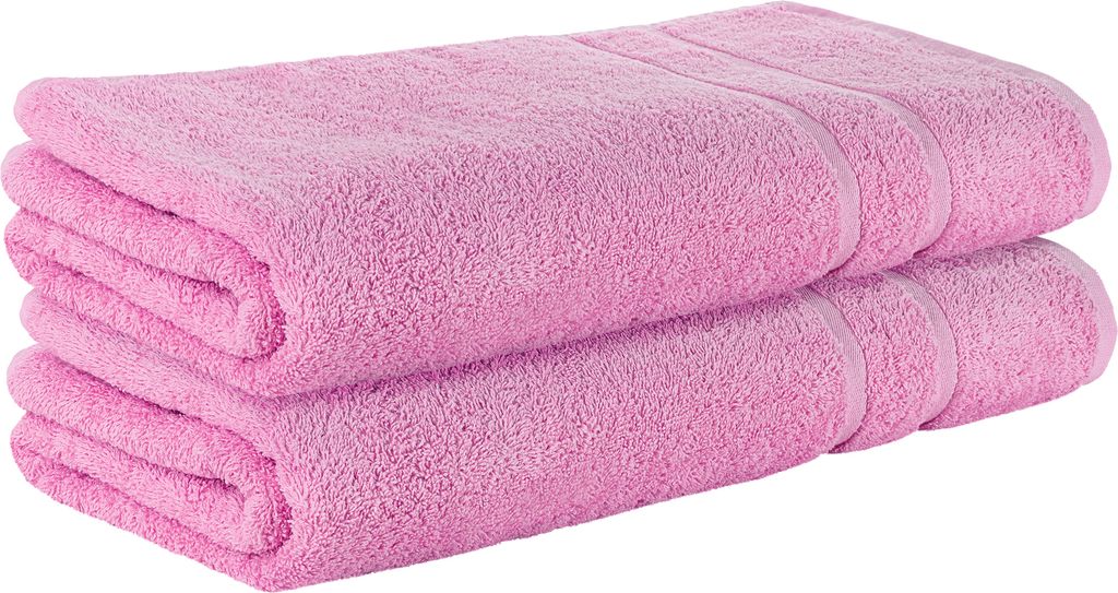 StickandShine 2er SET Premium Frottee Saunatuch 80x200 cm in rosa in 500g/m² aus 100% Baumwolle