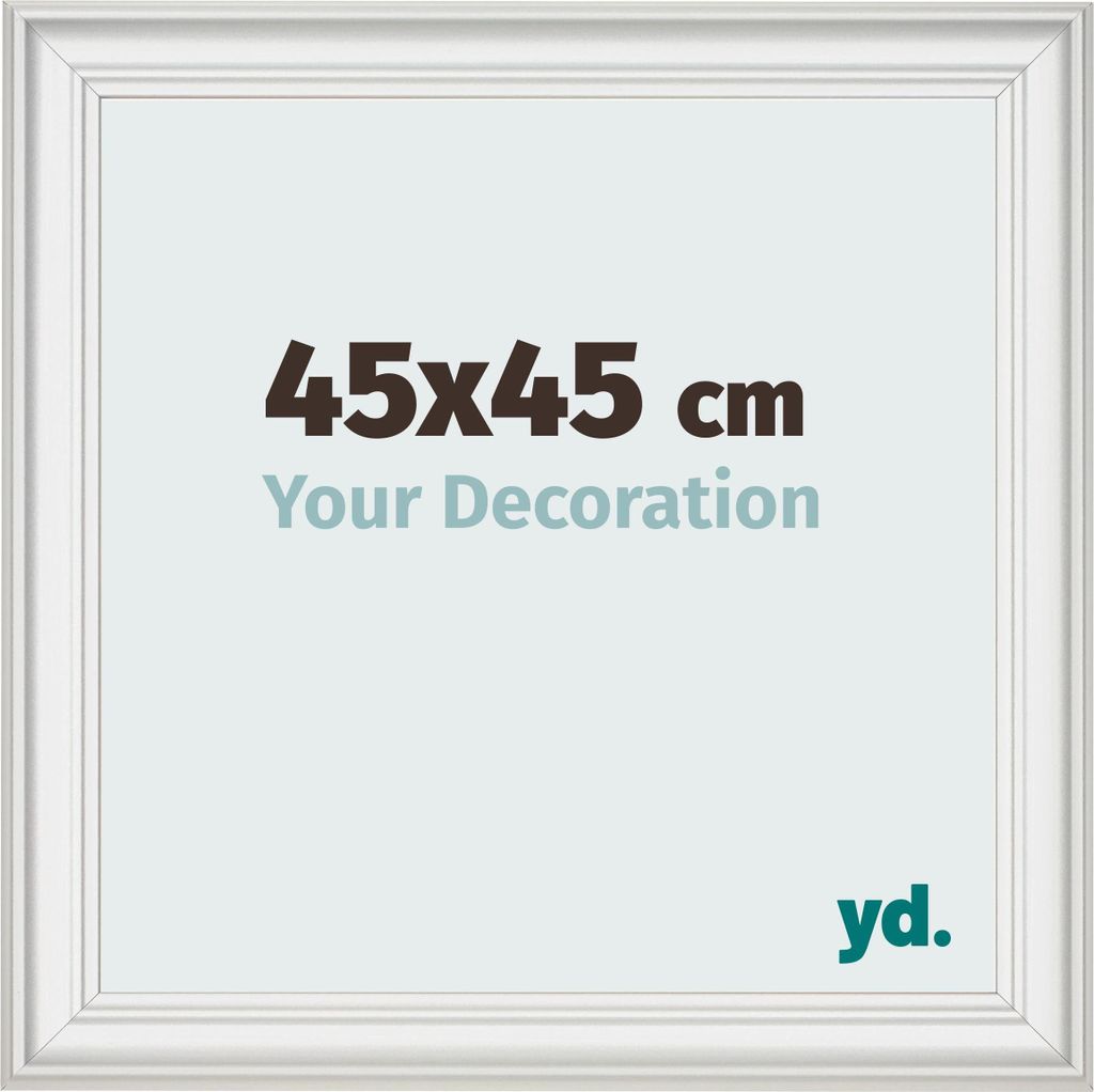 Bilderrahmen, 45x45 cm, Weiß Gemasert, MDF, Lazio