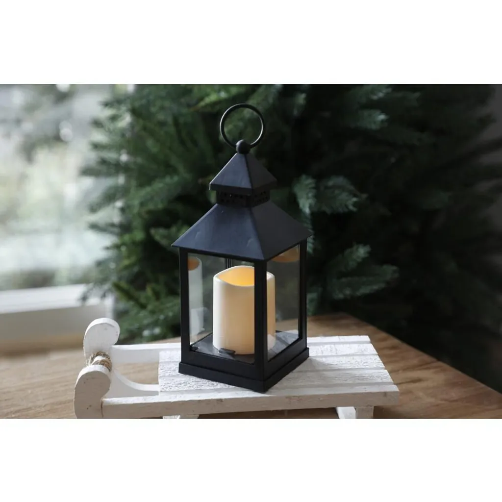 Solution Éclairage Déco : Lot 12 Lanternes Métal Noir Anti-Courant Air