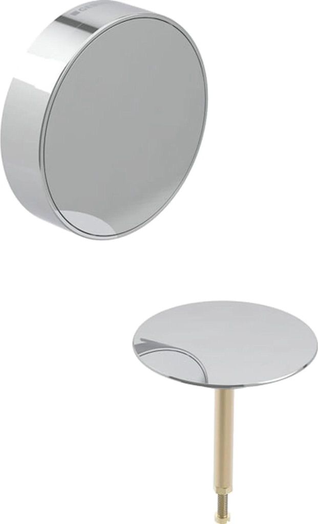 Geberit Fertigbauset Badewannenablauf, Split d52mm, mit Drehbetaetigung, chrom, 1 Stk.