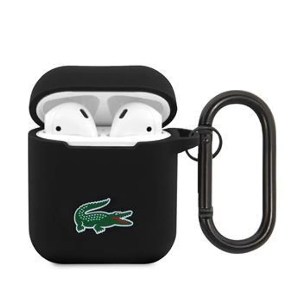 Cover AirPods 1/2 Lacoste Black Silicone | Accessorio Luxury Originale