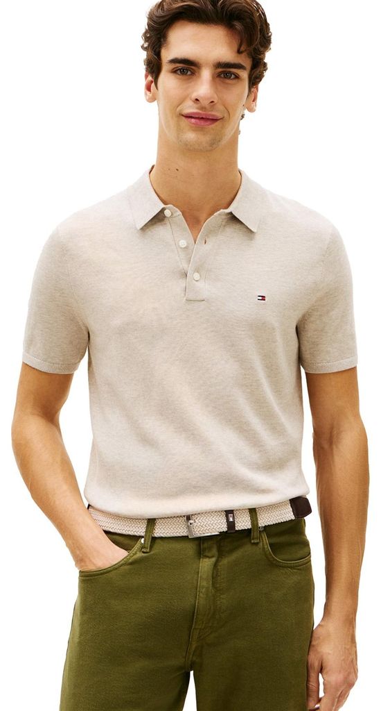 Poloshirt beige Tommy Hilfiger meliert
