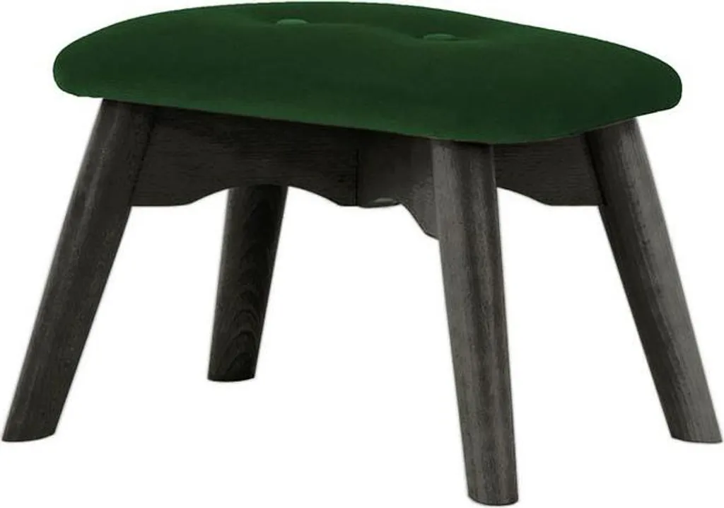 Petit Pouf Repose-pieds en Velours Noir Ducan Mini pour Salon Chic