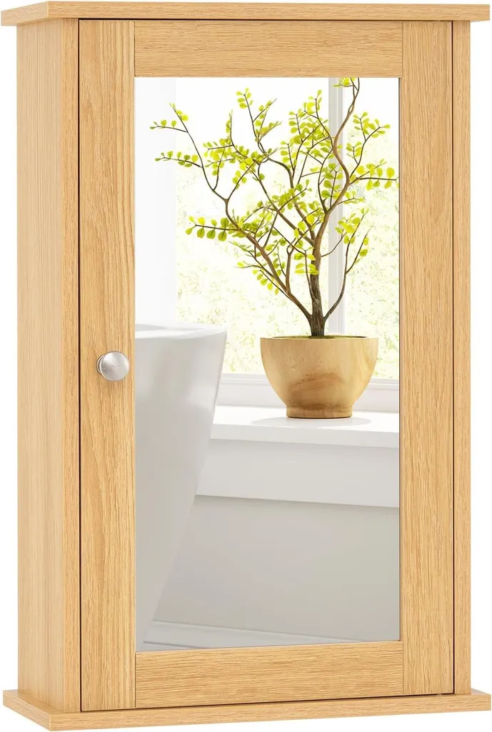 Armoire murale de salle de bain avec miroir pour studio et petits coins