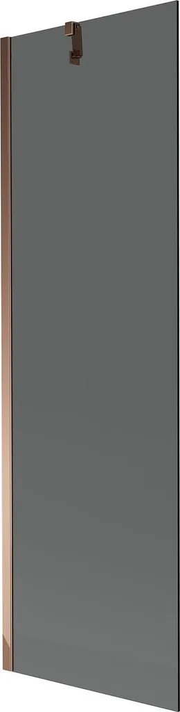 Mexen Next paratia per vasca da bagno 1-anta 60 x 150 cm, grafite, oro rosa - 895-060-000-00-40-60