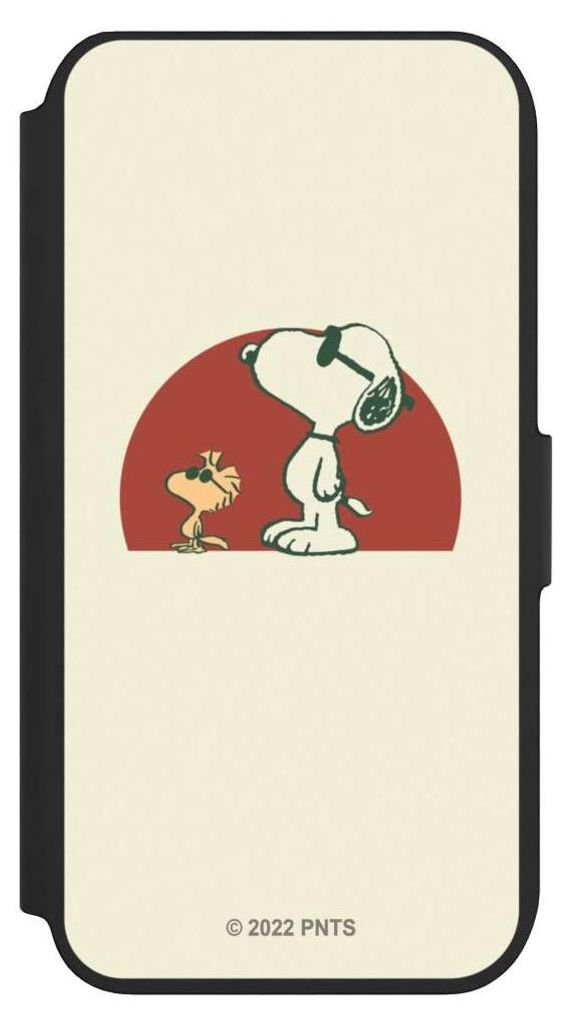 NIVOCASE Klapphülle für Apple iPhone 8 Handyhülle aus Kunst Leder NIVOflip schwarz Offizielles Lizenzprodukt Snoopy Kindheit