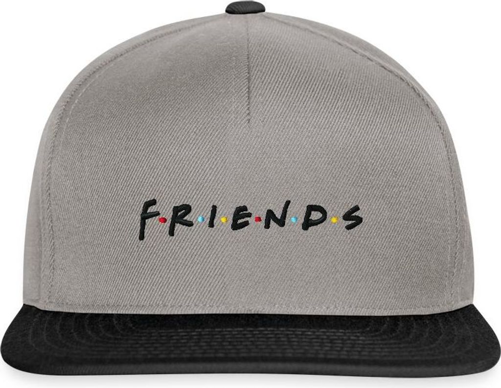 Spreadshirt Friends Offizielles Logo Stick-Design Snapback Cap, One size, Graphit/Schwarz