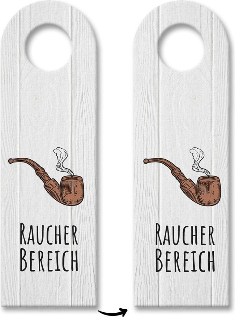 Raucherbereich bzw. Raucherzone Türhänger Warnschild Türschild Hinweisschild