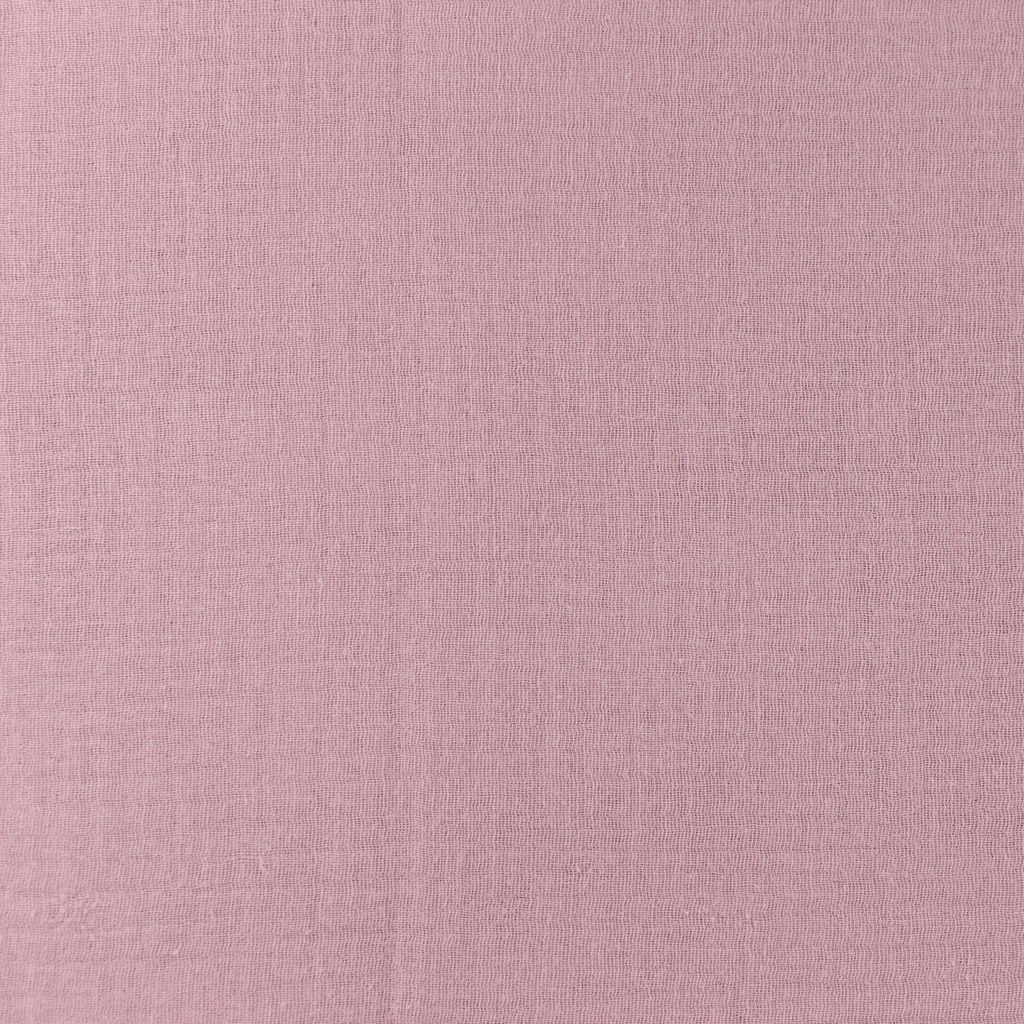 Organic Musselin Kim Rosa gewaschen, Uni 150 g/m², 100 Baumwolle, glatt/fein, 0,5 m, Meterware