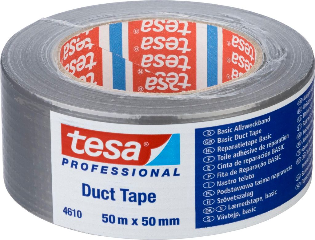Adesivo per tessuti Tesa. 50m x 50mm argento 04610 Immagine del prodotto 