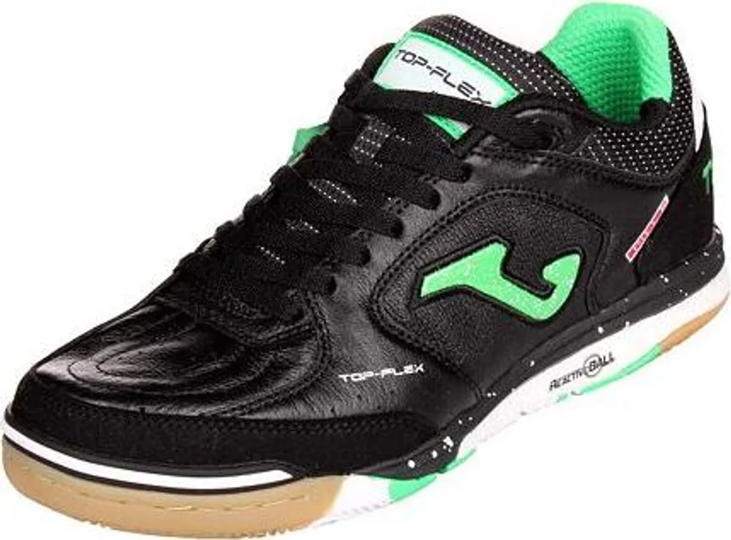 Top Flex Rebound 2401 Chaussures Futsal Noir et Vert - Confort Joma