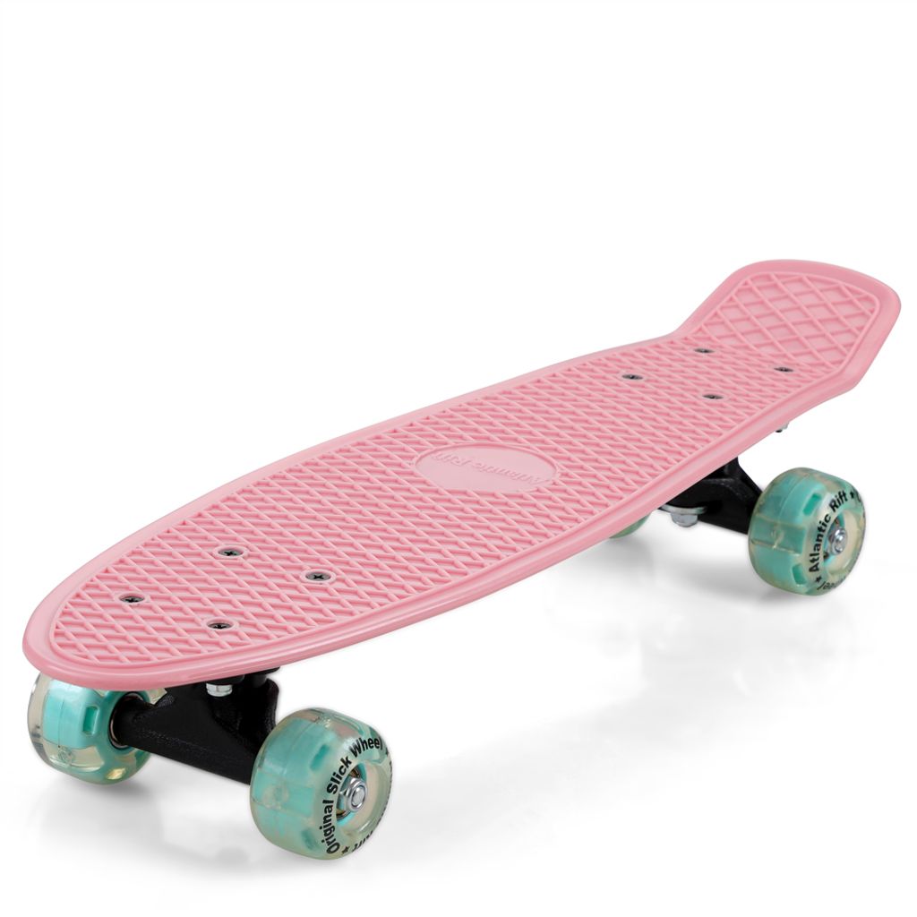 Skateboard für Mädchen 22" LED Mini Pennyboard Cruiser mit 85A PU Rad Funboard 