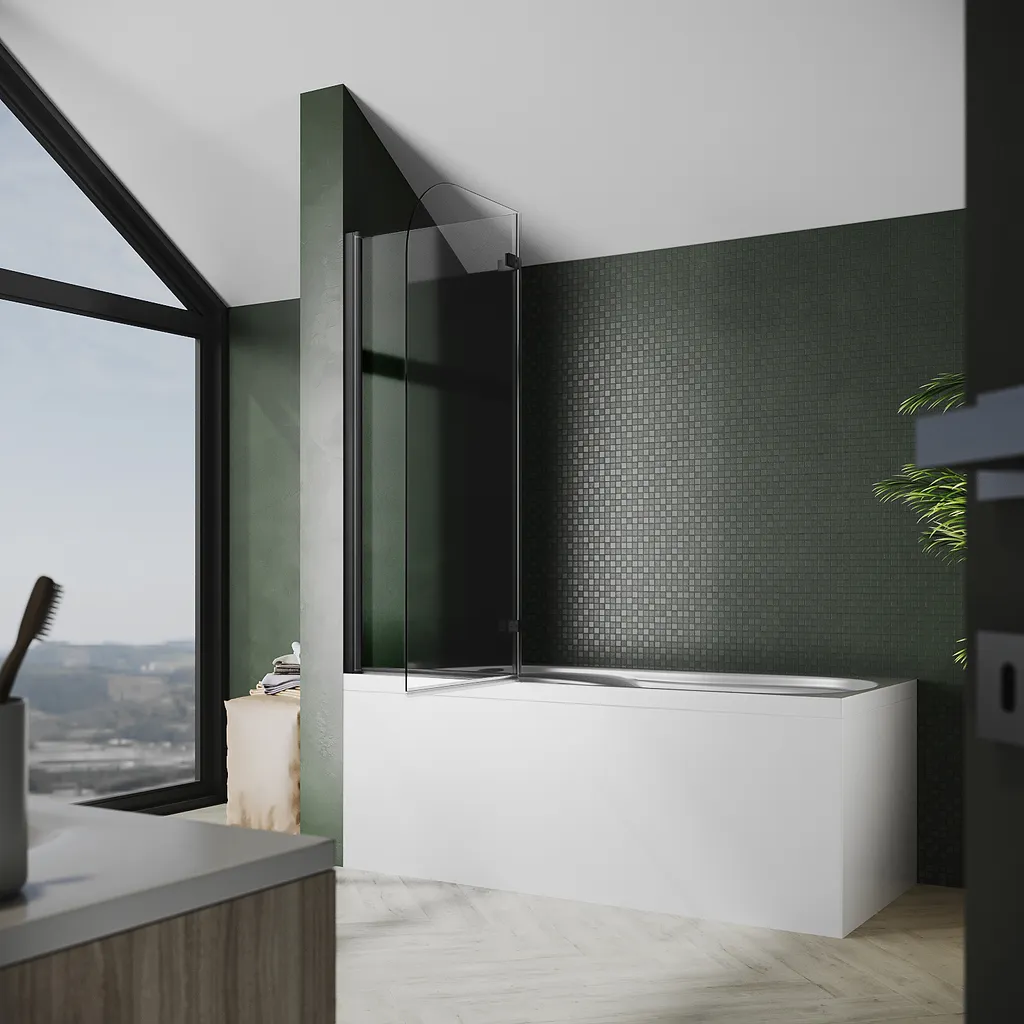 Sopravasca SONNI 120x140 Vetro 6mm Nero Nano - Stile e Pulizia