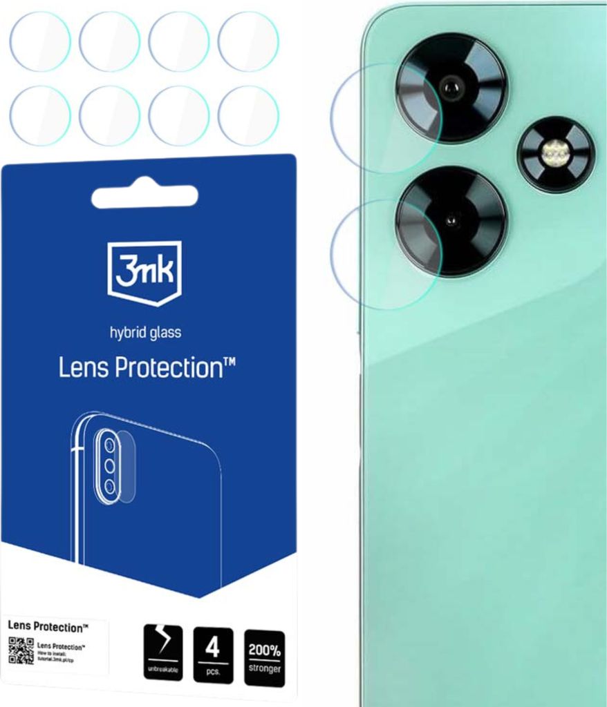 3mk Hybridglas Lens Protection für Infinix Hot 30 4G Kamera Objektiv Kameralinse 0,16mm 6H (4 Stück)