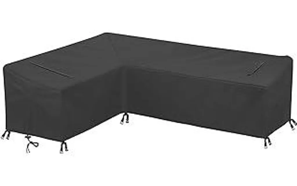 Copertura protettiva per mobili da salotto a forma di L, 210×270×90 cm Copertura per mobili da giardino a forma di L Impermeabile Traspirante Protezione dal vento Protezione dai raggi UV Sinistra corta - destra lunga